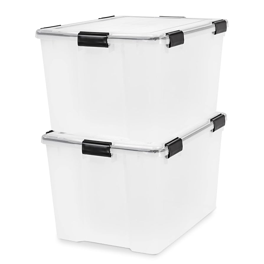 アイリス Amazon.com: IRIS USA WeatherPro 74 Qt Storage Bins with Lids